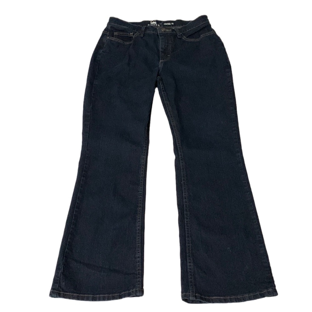 Lee Riders Bootcut Jeans, Size 10P, Dark Wash Blue Denim
